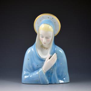 Madona com manto azul e estrelas douradas